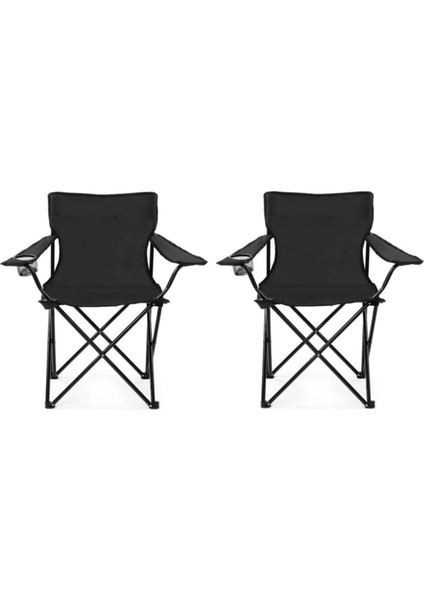 4 Adet Katlanır Sandalye Taşıma Çantalı Kamp Piknik Sandalyesi Siyah fiyatları