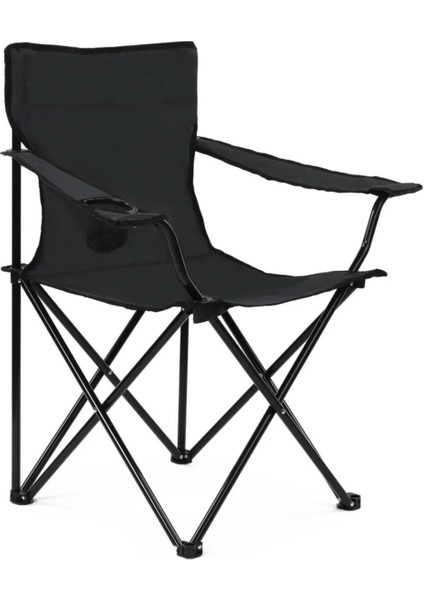 4 Adet Katlanır Sandalye Taşıma Çantalı Kamp Piknik Sandalyesi Siyah modelleri