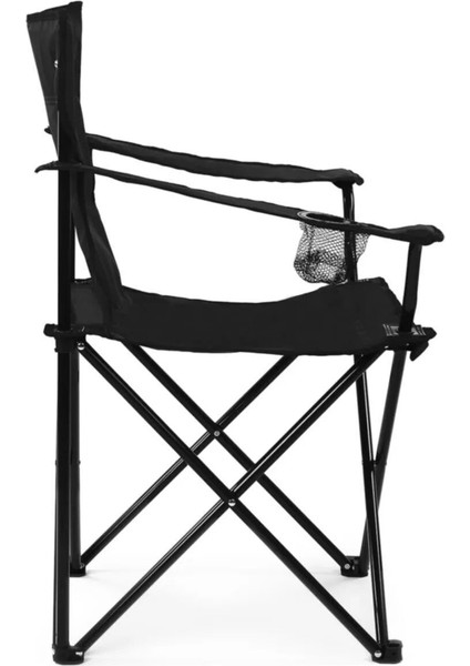 4 Adet Katlanır Sandalye Taşıma Çantalı Kamp Piknik Sandalyesi Siyah fırsatları