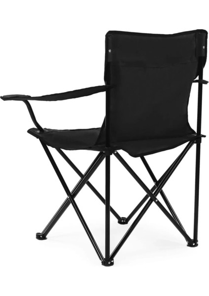 4 Adet Katlanır Sandalye Taşıma Çantalı Kamp Piknik Sandalyesi Siyah indirimleri