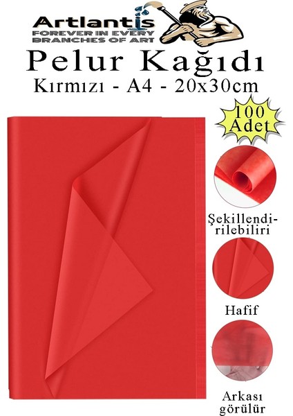 Kırmızı Pelur Kağıdı 100 Lü 1 Pkt A4 Pelur Kagıt Moda Tasarım Tekstil Hediye Pketleme Ambalaj Kağıdı Parti Doğum Günü fiyatları