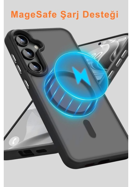 Galaxy S24 Fe Kılıf Magsafe Şarj Özellikli Mat Arka Yüzey Redclick Sio Kapak
