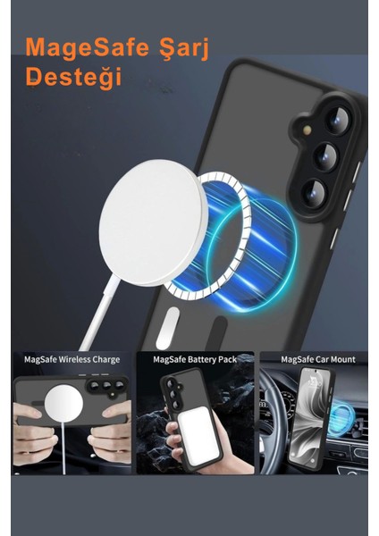 Galaxy S24 Fe Kılıf Magsafe Şarj Özellikli Mat Arka Yüzey Redclick Sio Kapak