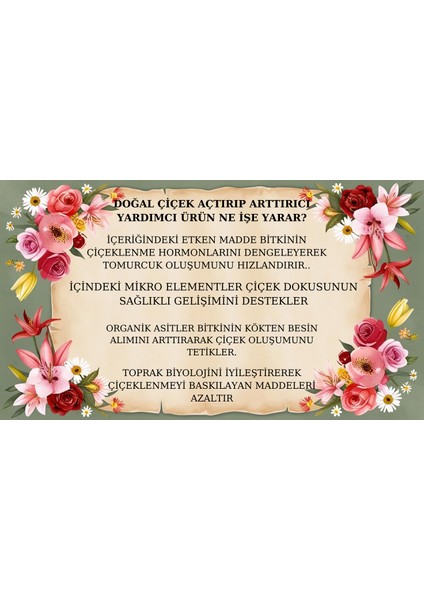 Doğal Çiçek Açtırıp Arttırıcı Formül(Menekşe)
