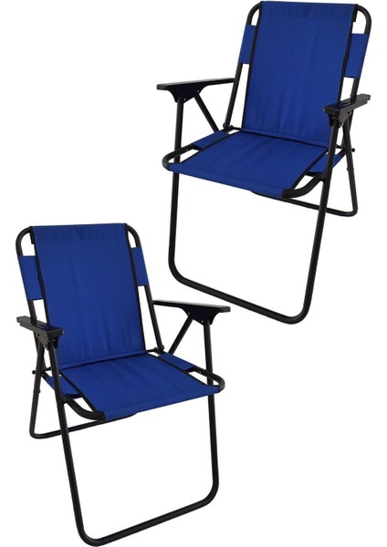 Mavi Plastik Kollu Sandalye 2'Li