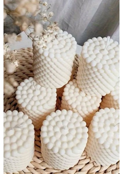 3'lü Lüks Pearl Bubble Mum - Silindir Şıklığı Vanilya Kokulu