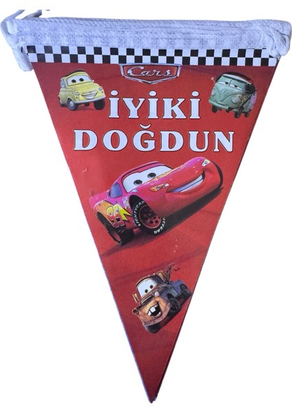Üçgen Flama Iyi Ki Doğdun Şimşek Mcqueen