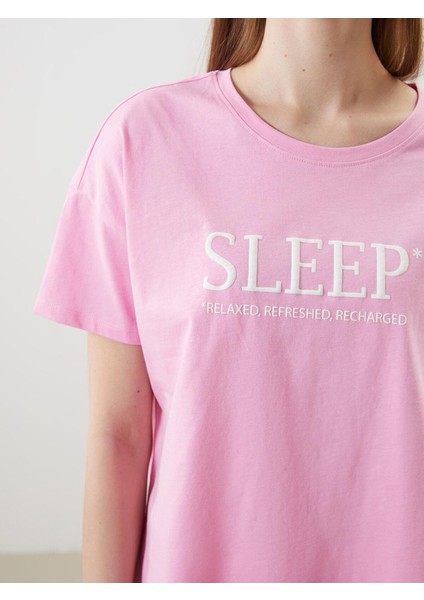 Lcw Young Bisiklet Yaka Baskılı Kadın Şortlu Pijama Takımı (S5) modelleri