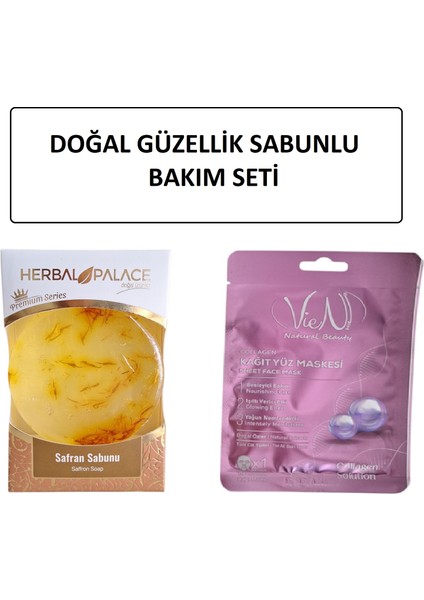 Safran Sabunu 125 gr r & Kollajen Kağıt Yüz Maskesi Doğal gr üzellik Ürünleri