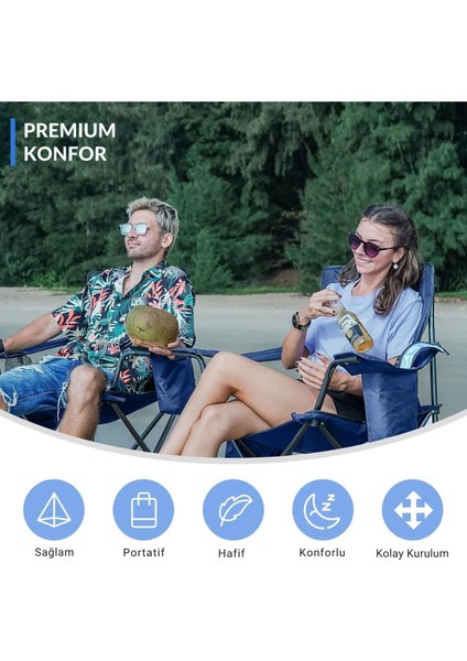 Lotus Xl Cool Ice Ultra Konforlu & Takviyeli Kamp Sandalyesi Blue fiyatları
