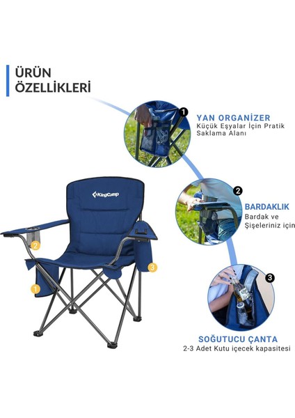 Lotus Xl Cool Ice Ultra Konforlu & Takviyeli Kamp Sandalyesi Blue indirimleri