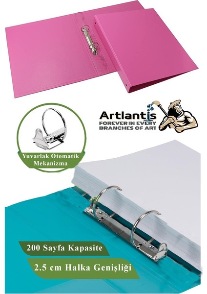 Mor 2 Halkalı Klasör 2 Adet A4 Pvc Öğrenci ve Ofis Tipi Evrak Sunum Talebe Büro Klasörü Iç Cepli Otomatik Mekanizmalı modelleri