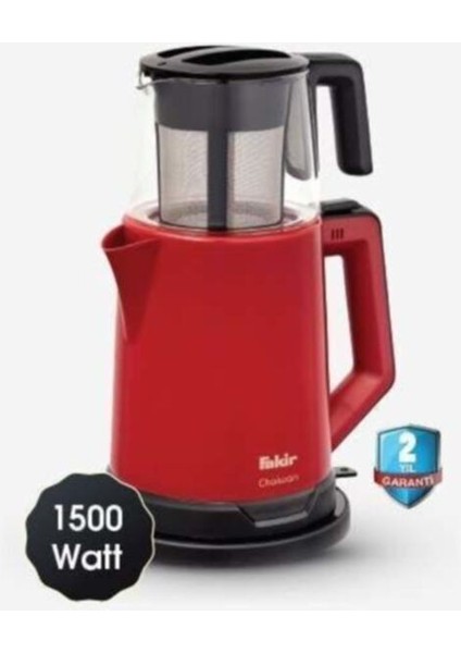 Chaiwan Çay Makinesi Elektrikli Tea Marker Cam Demlik Kırmızı fiyatları