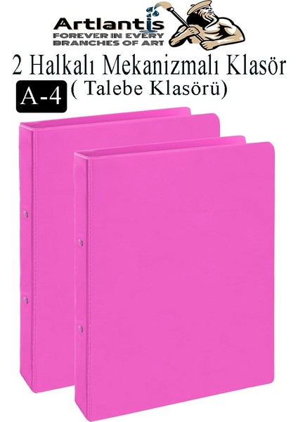 Pembe 2 Halkalı Klasör 2 Adet A4 Pvc Öğrenci ve Ofis Tipi Evrak Sunum Talebe Büro Klasörü Iç Cepli Otomatik Mekanizmalı fiyatları
