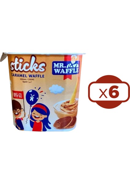 Sticks Caramel Waffle 50 gr x 6 Adet