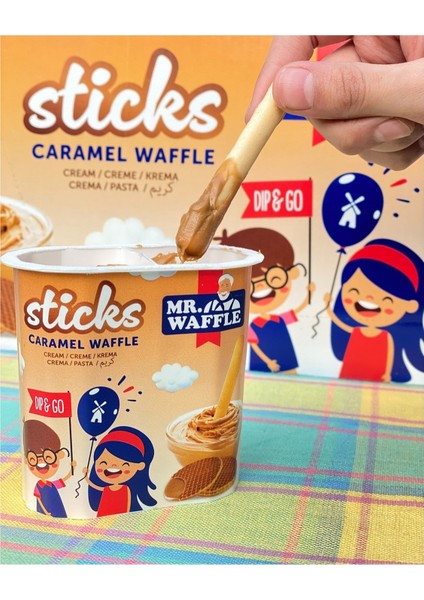Sticks Caramel Waffle 50 gr x 6 Adet