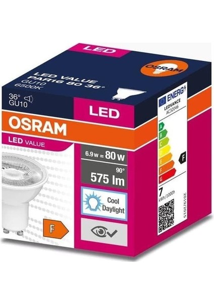 GU10 Duylu 6,9 W LED Ampul 6500 Kelvin Beyaz Işık