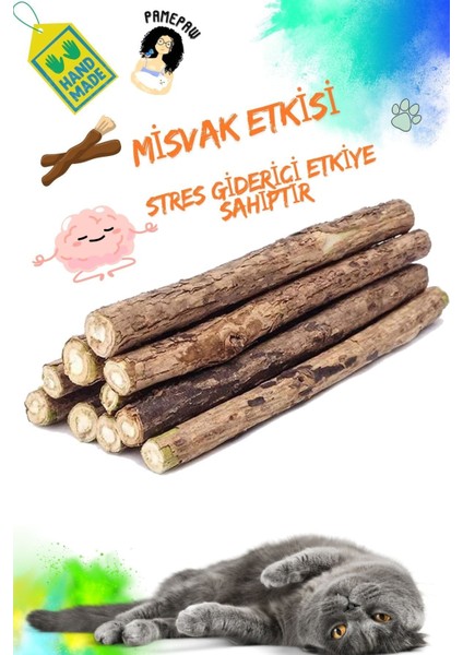 Luxury Matatabi - Stick (12 cm 3'lü) Diş Temizlemeye ve Stres Gidermeye cı Doğal Oyuncak 1 Adet modelleri