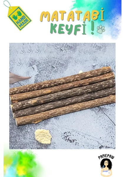 Luxury Matatabi - Stick (12 cm 3'lü) Diş Temizlemeye ve Stres Gidermeye cı Doğal Oyuncak 1 Adet indirimleri