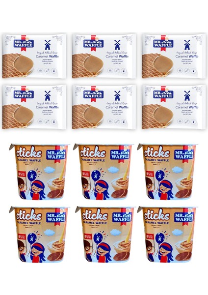 Caramel Waffle 26 gr 6 Lı + Stciks 50 gr 6 Lı Karma Paket