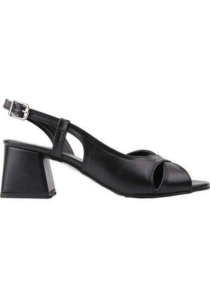 25BY25.958 Bej Cilt Stıletto Topuklu Ayakkabı