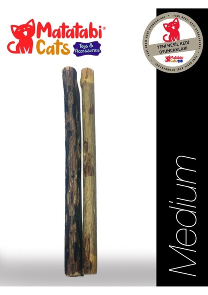 Luxury Stick Medium Doğal Kedi Çiğneme Çubuğu, Kedi Oyuncağı 2'li (Kedi Otu/nanesi Değildir) 1 Adet