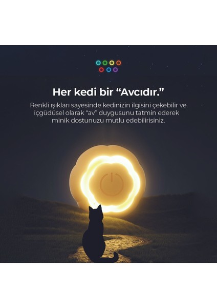 Luxury Akıllı Kedi Topu, Kendinden Hareketli Kedi Oyuncağı, Interaktif Kedi Köpek Topu Pembe 1 Adet