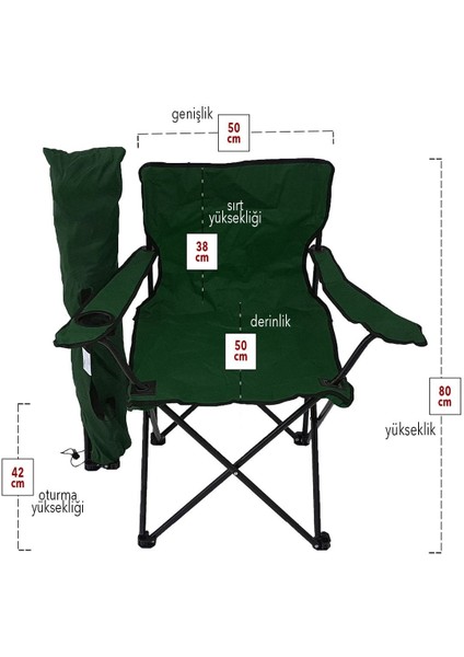 3'Lü Kamp Sandalyesi Piknik Sandalyesi Katlanır Sandalye Taşıma Çantalı Kamp Sandalyesi Yeşil fiyatları