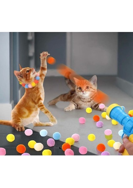 Luxury Interaktif Eğitici Kedi Köpek Topu Oyuncağı Kedi Topu Fırlatıcı Kedi Köpek Oyuncağı 1 Adet