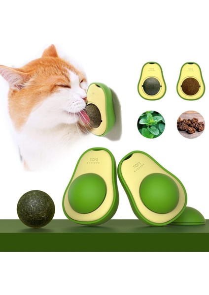 Luxury Avokado Catnip Avokado Kedi Çimi Topu Avokado Kedi Nanesi Oyuncağı 1 Adet