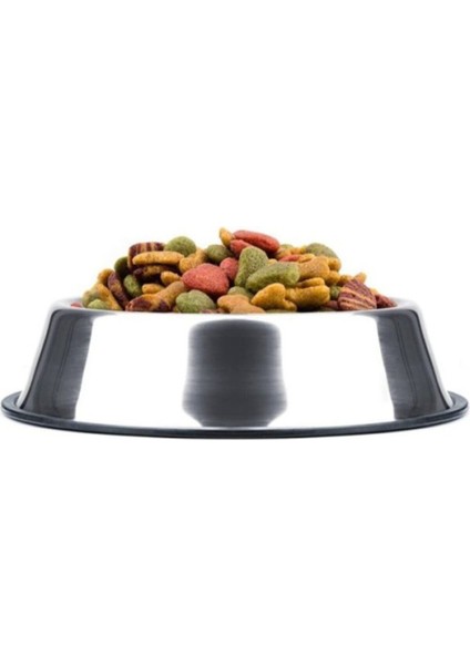 Luxury Paslanmaz Çelik Metal Mama Kabı 26 Cm. 1 Adet