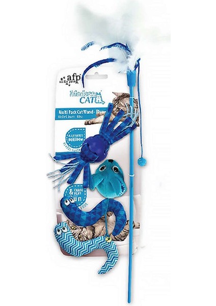 Luxury Modern Cat - Peluş 5 Oyuncaklı Olta Mavi 684144 1 Adet