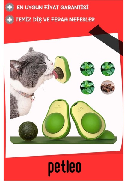 Luxury Catnip Avokado Kedi Çimi Kedi Oyuncağı Yalama Topu Doğal Kedi Nanesi 1 Adet fiyatları