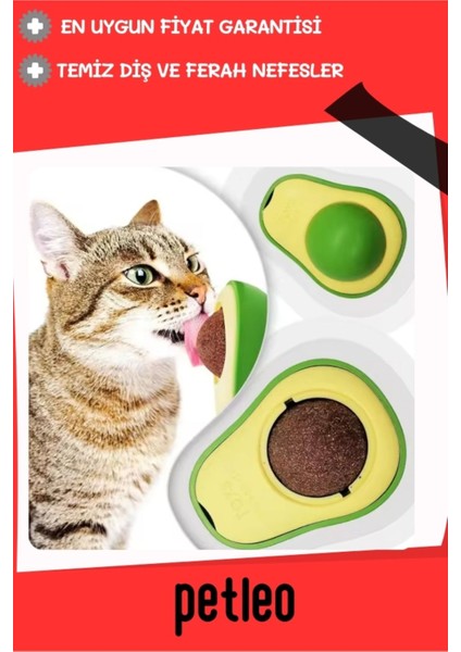 Luxury Catnip Avokado Kedi Çimi Kedi Oyuncağı Yalama Topu Doğal Kedi Nanesi 1 Adet fırsatları