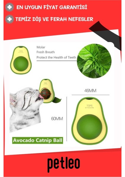 Luxury Catnip Avokado Kedi Çimi Kedi Oyuncağı Yalama Topu Doğal Kedi Nanesi 1 Adet indirimleri
