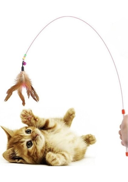 Luxury Kedi Oyun Oltası 90 cm Renkli Tüylü Kedi Oyuncağı 1 Adet fırsatları