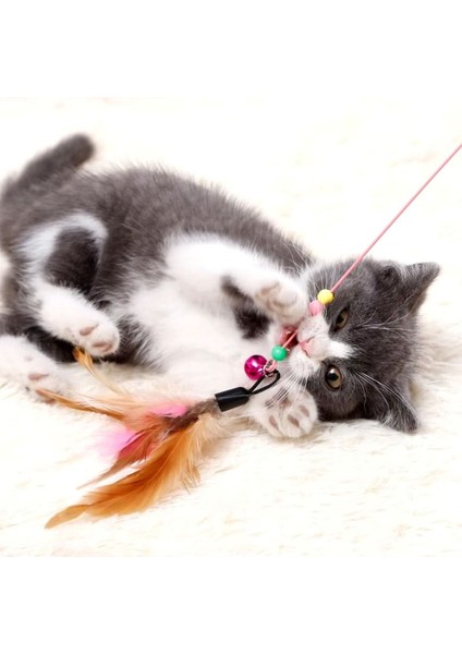Luxury Kedi Oyun Oltası 90 cm Renkli Tüylü Kedi Oyuncağı 1 Adet indirimleri