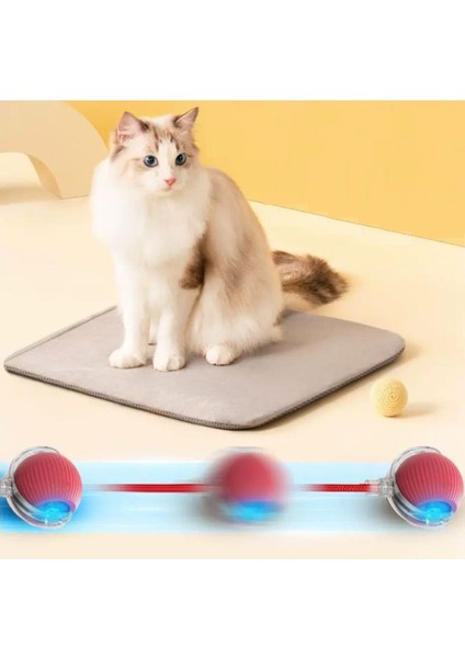 Luxury Kedi Köpek Için Kendinden Hareketli, Şarjlı ve 360 Derece Dönen Interaktif Akıllı Oyun Topu 1 Adet