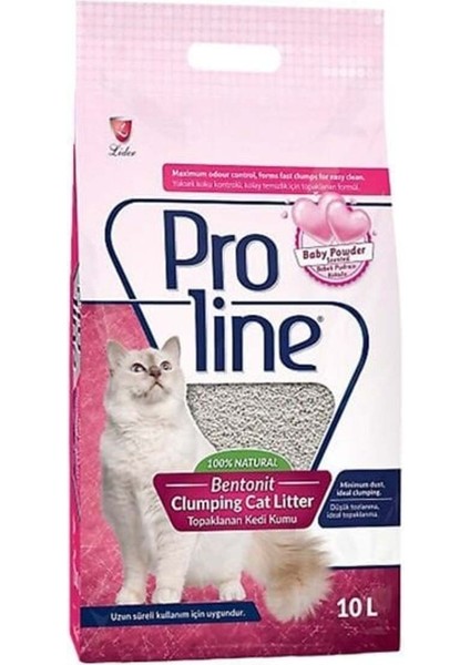 Luxury Proline Bebek Pudralı Topaklanan Bentonit Kedi Kumu Kalın 10 Lt 1 Adet