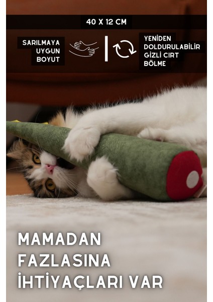 Luxury Matatabi - Dino (40X12CM) Bol Sesli, Bol Kokulu Kedi Oyuncağı 1 Adet fırsatları