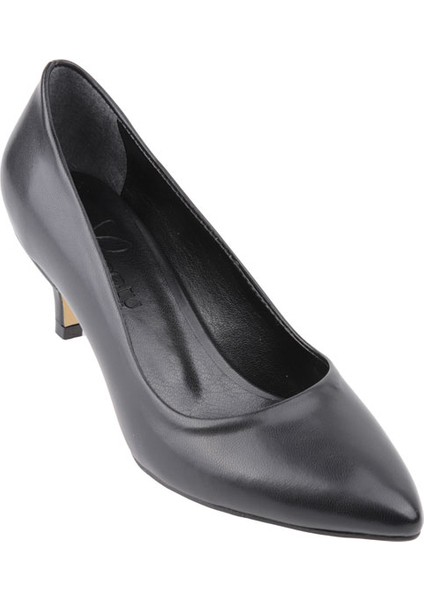 25BY11.6000 Sıyah Cılt Stıletto Topuklu Ayakkabı fiyatları