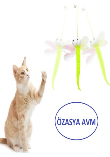 Luxury Kelebek Desenli Elastik Kendinden Yapışkanlı Kedi Oyun Oltası 1 Adet indirimleri