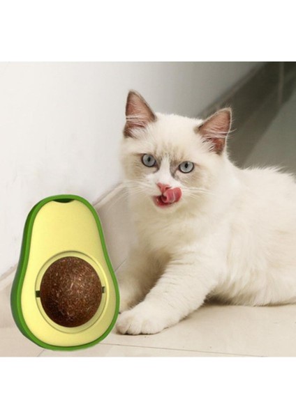 Luxury Demdem Avokado Dönen Kedi Nanesi Cat Mint Oyun Topu Doğal Catnipli Kedi Oyuncağı 1 Adet modelleri