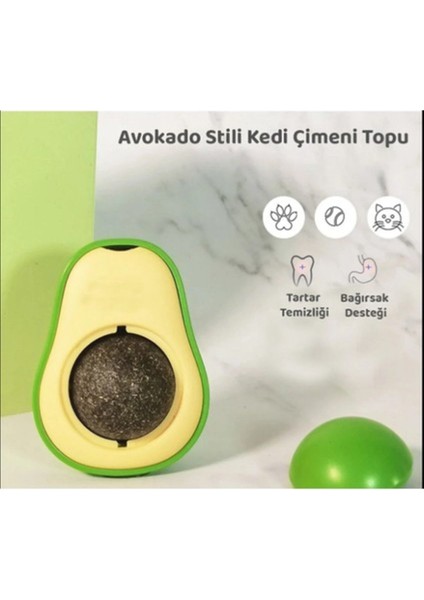 Luxury Avokado Catnip Avokado Kedi Otu Topu Avokado Kedi Nanesi Oyuncağı 1 Adet