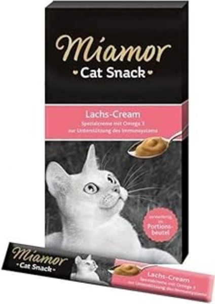 Luxury Mıamor Cream Somonlu Kedi Ödülü 6X15 G 1 Adet