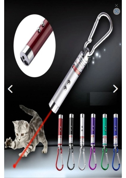 Luxury Kedi Lazer Oyuncak 3 In 1, Kedi Eğitim Oyuncağı Ledli Kırmızı Işık 1 Adet
