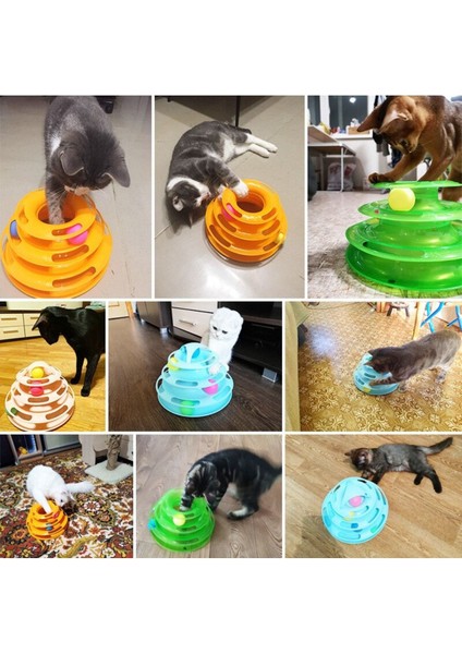 Luxury 3 Katlı Kedi Oyuncağı Kedi Başlıklı. Pembe 1 Adet fiyatları