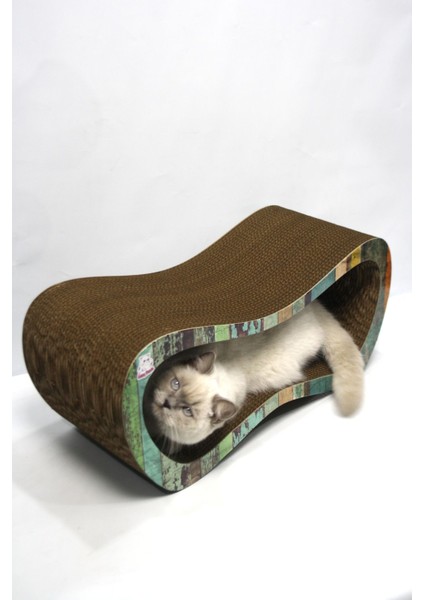 Luxury Kedi Tırmalama Kanepesi – Karton Kedi Tırmalama – Yatay Tırmalama - Large (59X24X26 Cm) 1 Adet