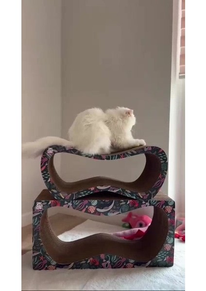 Luxury Kedi Tırmalama Kanepesi – Karton Kedi Tırmalama – Yatay Tırmalama - Large (59X24X26 Cm) 1 Adet