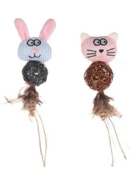 Luxury Chayenne ve Bear Peluş Kedi Oyuncağı - 240-561008 1 Adet